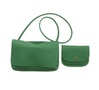 SADDLE ZIPPER CARD WALLET VINN GREEN